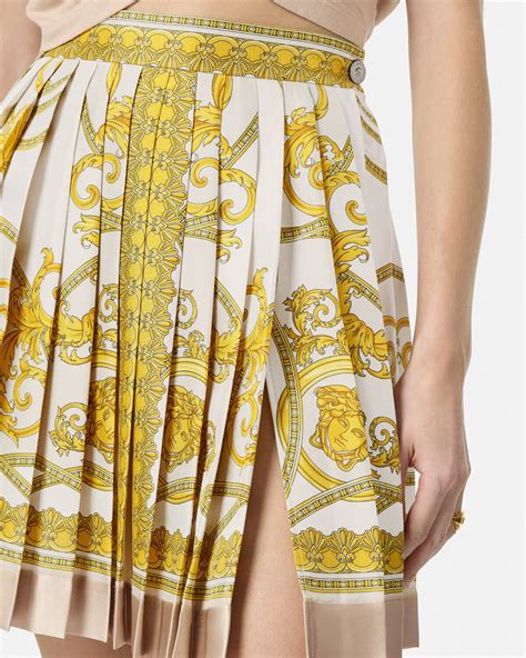 versace skirt set|Versace pleated skirt.